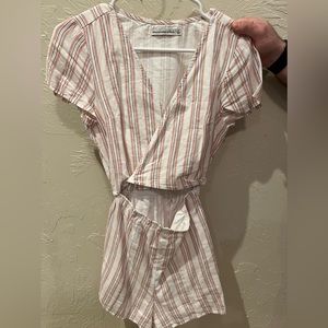 Pink striped Abercrombie romper
